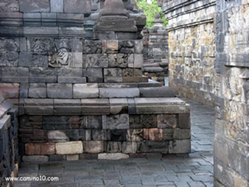 Borobudur, looking back