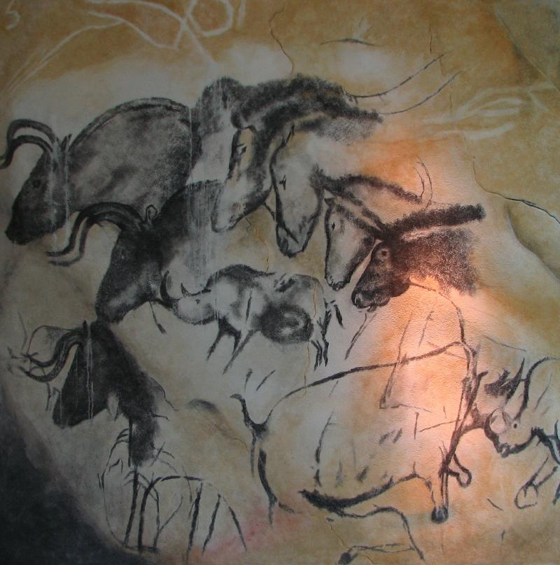 Chauvet Cave, Horses and Aurochs, Wikimedia