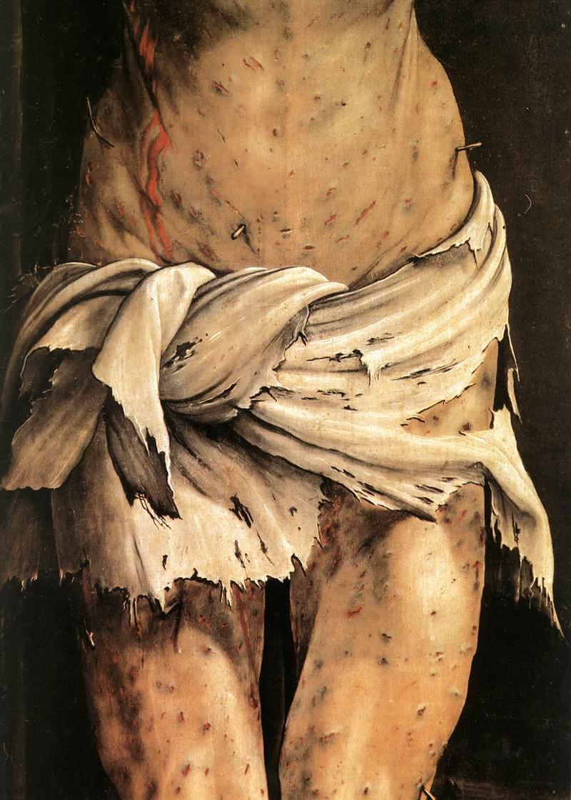 Isenheim Altarpiece, Crucifixion, Feet