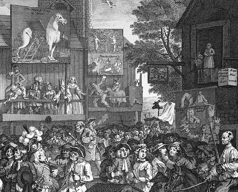 Hogarth, Southwark Fair, 1734, detail